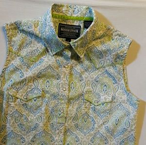 Rough Stock Sleeveless Western Wear Shirt